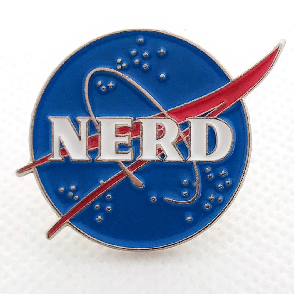 NASA nerd pin